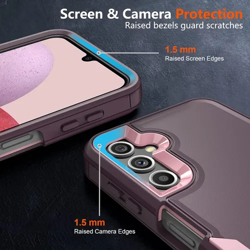 Miniatura 3 de Funda de teléfono para Galaxy A14 5G [a prueba de golpes] [a prueba de caídas] [protector de pantalla], resistente protección para Samsung Galaxy