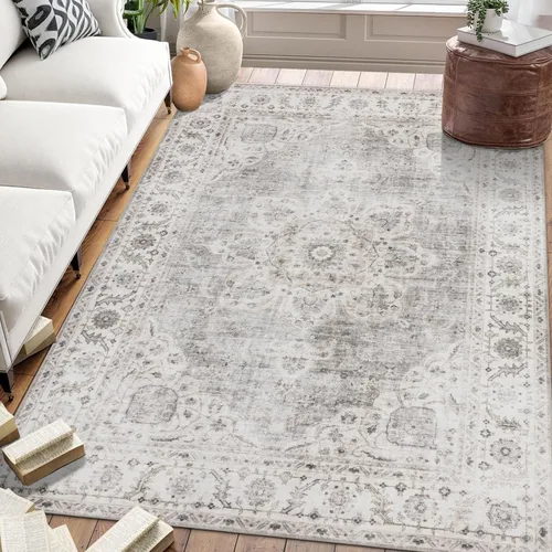 Miniatura 64 de ReaLife Rugs Alfombra pasillo lavable a máquina - Sala de estar, dormitorio, baño, cocina, entrada, oficina - Acolchada de pelo bajo, resistente a