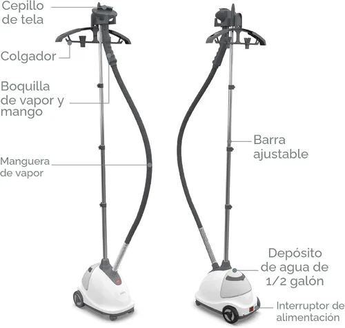 Miniatura 6 de Pure Enrichment PureSteam XL - Vaporizador de tela de pie – removedor de arrugas profesional que se calienta en 45 segundos; tanque de 1/2 galón