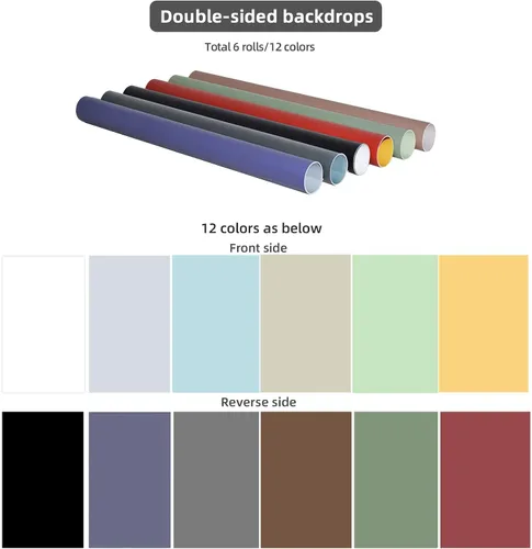 Miniatura 4 de Fondos de fotografía para pequeños productos: accesorios de papel sin costuras planos, sesión de fotos de mesa para joyas, cosméticos, alimentos