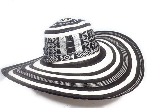 Miniatura 20 de Sombrero colombiano Sombrero Sinuano Arrow Cane Caña Flecha Vueltiao Hecho por Auténticos Indígenas Colombianos