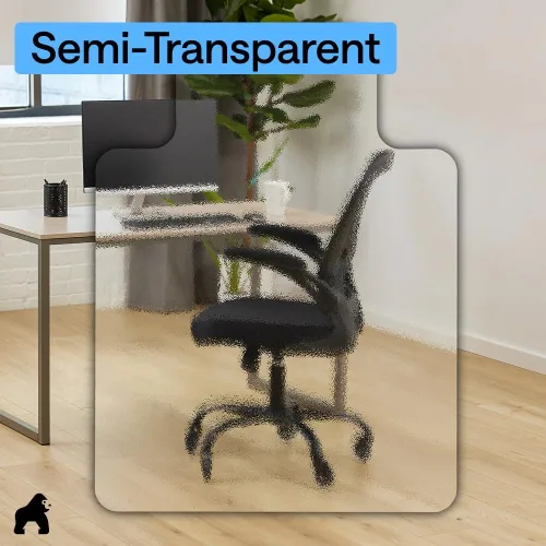Miniatura 7 de GORILLA GRIP Tapete transparente antideslizante para silla de oficina para suelos de madera dura, 36 x 48 pulgadas, deslizamiento suave debajo