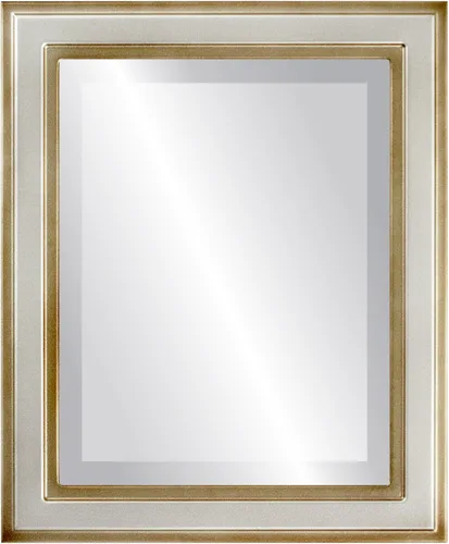 Miniatura 31 de OVALCREST Espejo de pared biselado rectangular para decoración del hogar, estilo Wright - Oro champán - Dimensiones exteriores de 16 x 20 pulgadas