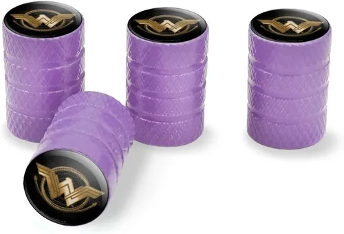 Miniatura 10 de GRAPHICS & MORE Wonder Woman Movie Golden Lasso Logo Tire Rim Wheel Aluminio Valve Stem Caps