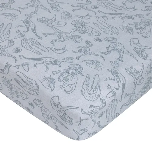 Miniatura 3 de NoJo Universal Jurassic World Into The Wild Grey - Juego de cama infantil de 4 piezas, color gris, blanco, naranja y aguamarina T. Rex - edredón
