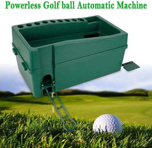 Miniatura 3 de Automatic Golf Ball Dispenser Machine, No Electricity Required Tee Up Golf Ball Teeing Device Golf Club Organizer with Adjustable Foot Stand