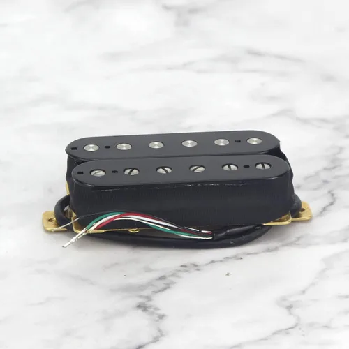 Miniatura 4 de FLEOR Pastillas Humbucker de guitarra eléctrica de cerámica de doble bobina para guitarra puente y pastillas para el cuello, color negro