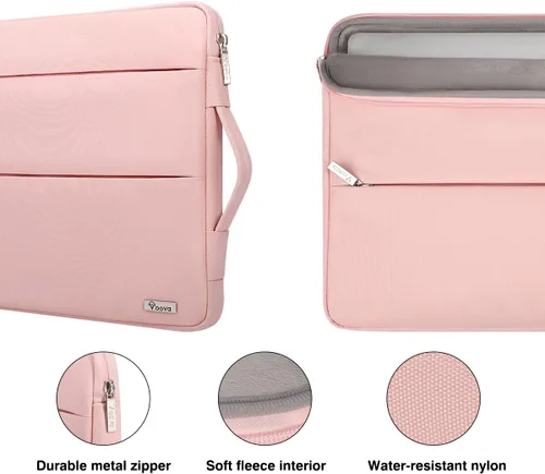 Miniatura 5 de Voova 13 13.6 Pulgadas Funda para Laptop Compatible con MacBook Air 13 M1/M2/M3/M4 2020-2025, MacBook Pro 13/14, iPad Air/Pro 13, Bolsa de Rosa