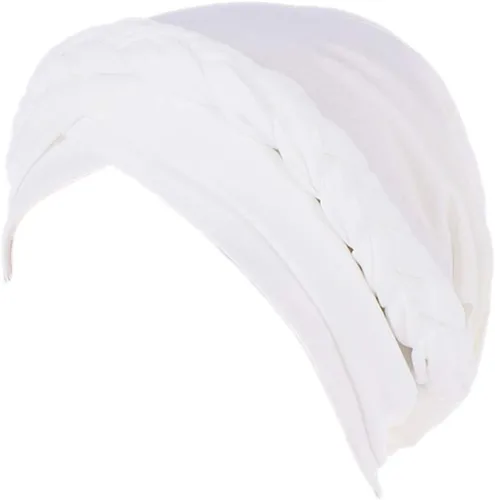 Miniatura 2 de Gorro de quimioterapia para la cabeza del cáncer étnico, bohemio, preatado, trenzado trenzado, turbante