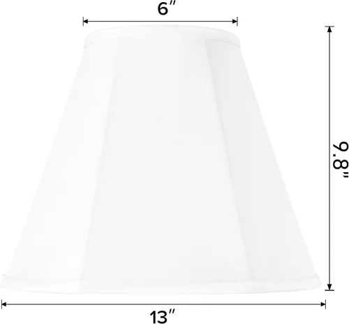 Miniatura 2 de GO&SO Juego de 2 Pantallas de Lámpara de Campana Blancas Pequeñas para Mesa de Noche - 6" Superior x 13" Inferior x 10.6" Alto (Spider) Pantalla