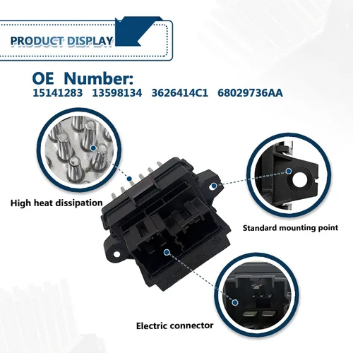 Miniatura 3 de Módulo de control de resistencia del motor del ventilador de calentador de aire acondicionado compatible con Chevy Chrysler Buick Cadillac GMC Dodge