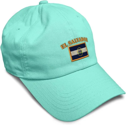 Miniatura 19 de Speedy Pros Sombrero de béisbol suave bordado papá sombrero El Salvador bandera bordado hombres y señoras gorra de béisbol algodón