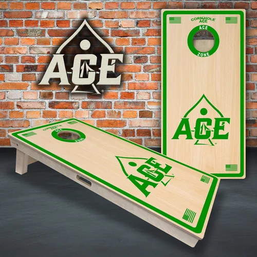 Miniatura 2 de CornholeAce ACE PRO Tablas de Cornhole profesionales, sin rebote, patas anchas triples, madera contrachapada de abedul báltico de 3/4 pulgadas, Verde