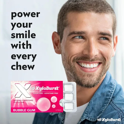 Miniatura 7 de XyloBurst Goma de mascar de xilitol, sin azúcar, sin gluten, apto para dieta cetogénica, sin aspartamo, goma de mascar para la salud bucal, goma