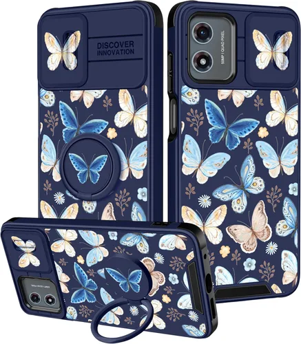 Miniatura 54 de Funermei Funda para Moto G Play 4G 2024 – Funda para teléfono para mujeres y niñas, diseño único de gato y libros, diseño único con funda