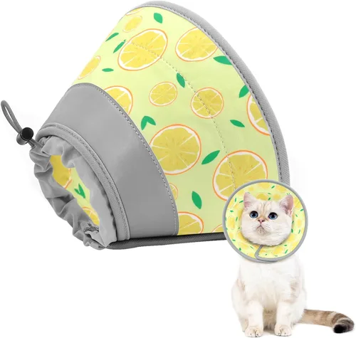 Miniatura 16 de Collar de cono de gato suave para dejar de lamer, ajustable, plegable, ligero, conos para gatitos después de la cirugía, recuperación para gatos