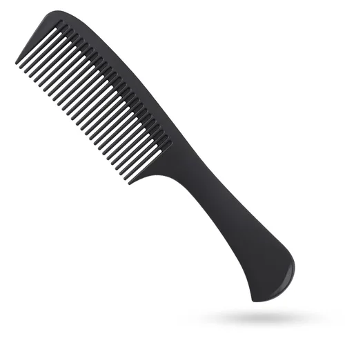 Peine desenredante grande con mango profesional, fibra de carbono, corte, peluquería, peinado, diente redondo, peluquería, peluquería, peine de