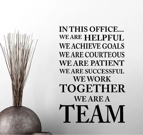 Miniatura 2 de In This Office We are Helpful we Achieve Goals We Work Together We are a Team Classroom Sport Football Cute Inspirador Family Love - Arte de pared