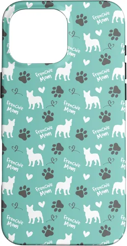 Miniatura 19 de Funda para iPhone 13 Pro Max Frenchie Mom Bulldog Francés Mamá Azul Mujeres