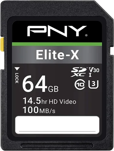 Miniatura 14 de PNY Tarjeta de memoria flash Elite-X Class 10 U3 V30 SDXC de 128 GB, 100 MB/s, clase 10, U3, V30, 4K UHD, Full HD, UHS-I, SD de tamaño completo