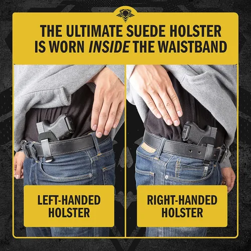 Miniatura 6 de Fabricado en Estados Unidos – Funda de piel de gamuza .380 Compatible con Sig P238, P290, Ruger LCP, LCP2, Walther PPK, S&W Bodyguard .380 y Most