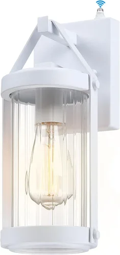 Miniatura 9 de LONEDRUID Paquete de 2 lámparas de pared para exteriores, con sensor de anochecer a amanecer, impermeables, para porche, exteriores, rústico, Marrón