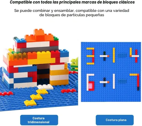 Miniatura 2 de LVHERO Paquete de 8 placas base clásicas para ladrillos de construcción 100% compatibles con todas las marcas principales - Placa base, 10 x 10