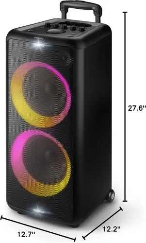 Miniatura 10 de PHILIPS X3206 Altavoz Bluetooth Party con graves profundos, batería de hasta 14 horas, luces de fiesta y efectos de karaoke, entrada de micrófono