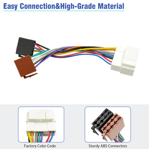 Miniatura 6 de Arnés de cableado de radio aftermarket de 20 pines, adaptador compatible con Honda Suzuki Acura ISO, conector de cable de estéreo de coche