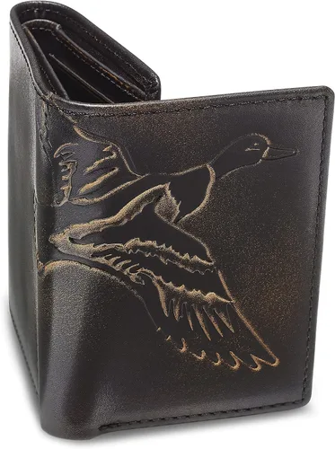 Miniatura 15 de House of Jack Co. Billetera triple Trifold de cuero para hombre Piel de vaca de grano completo con acabado pulido a mano Cartera
