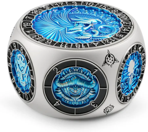 Miniatura 16 de DNDND Dados Giratorios 8 en 1 con Doble D20 – Juego de Dados Hexagonales de Metal con Temática de Monstruos D&D para TTRPG Dungeons and Dragons