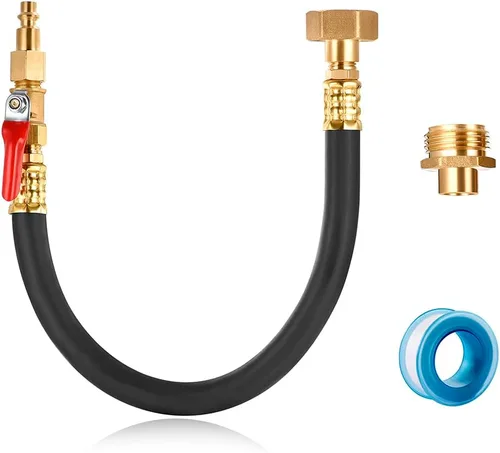 Miniatura 9 de Adaptador de Purga de Invierno para RV con Enchufe de Conexión Rápida de 1/4" y Rosca de Manguera de Agua de Jardín de 3/4" para Barco Cámper
