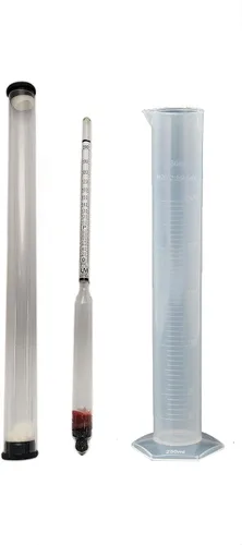 Miniatura 2 de Hydrometer 0-200 Proof & Tralle Alcohol Meter - Juego de destilación con caja y tarro de prueba de licor a prueba de alcohol alcohol Moonshine