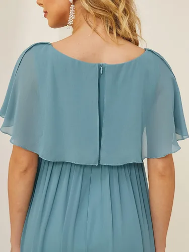 Miniatura 5 de Ever-Pretty Vestido de maternidad plisado con cuello en V y manga de capa para mujer 20887