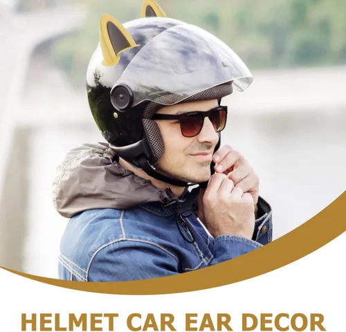 Miniatura 5 de HOMSFOU 3 Pares de Orejas de Gato para Casco Autoadhesivas Pegatinas Estilo Gatito Accesorios Lindas Decoraciones de Casco para Cascos