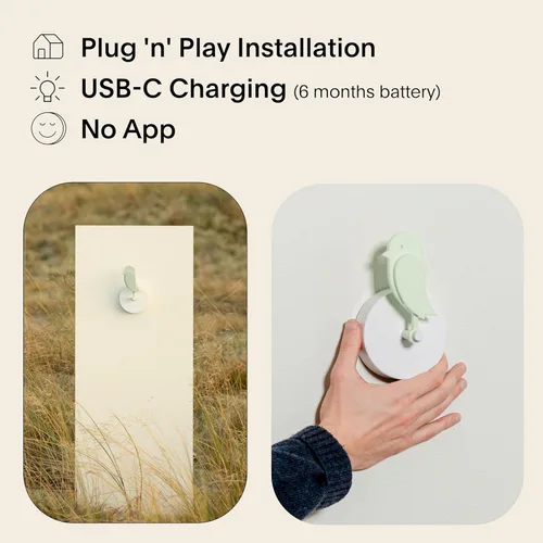 Miniatura 2 de Birdie 2.0 - Monitor de CO2 de Diseño para Interiores - Medidor de Calidad del Aire para Hogar y Oficina - Promueve la Salud Mental y Física - Meadow