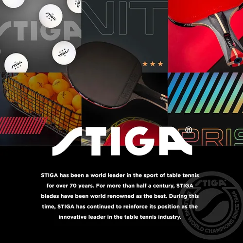 Miniatura 2 de STIGA Pro Carbon + Raptor Performance-Level Table Tennis Rackets with Carbon Technology for Tournament Play - 7-ply Blade with Flared Handles - 2mm