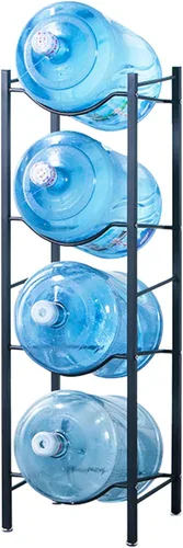 Miniatura 9 de Soporte para jarra de agua de 5 galones, estante de almacenamiento para botellas de agua, estante de soporte para contenedor de agua, organizador
