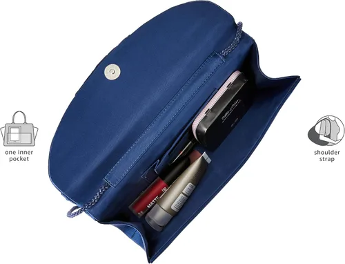 Miniatura 2 de Jessica McClintock Angel Satin Smoquin Flap - Embrague de noche