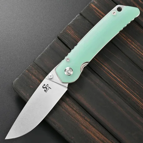Miniatura 2 de Sitivien ST128 - Cuchillo plegable, hoja D2 G10, mango de seguridad, trazador de líneas de seguridad, cuchillo de herramienta EDC para senderismo al