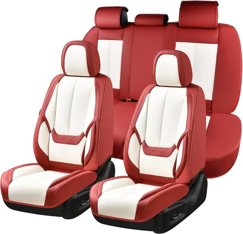 Miniatura 105 de Coverado Juego completo de fundas de asiento de automóvil, fundas de asiento para automóviles, fundas de asiento de coche beige para asientos