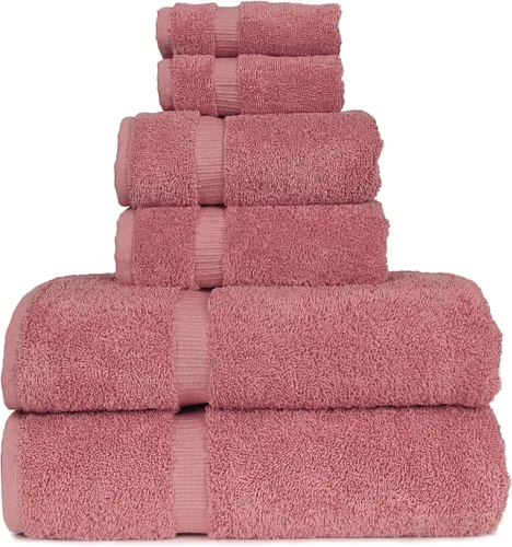 Miniatura 63 de Luxury Hotel & Spa Collection - Toalla ecológica de 100% algodón turco de 27 x 54 pulgadas (27 x 54 onzas), de secado rápido, para baño, borde