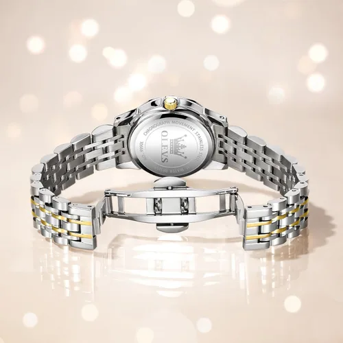 Miniatura 9 de OLEVS Reloj de pulsera para mujer, pequeño reloj de pulsera de acero inoxidable para mujer, reloj analógico de cuarzo para mujer