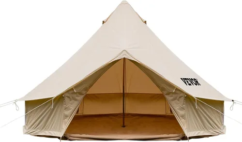 Miniatura 9 de Happybuy Tienda de campaña de lona – 4 estaciones transpirable 100% algodón lona Yurt – con estufa Jack, tienda de campaña glamping de lujo