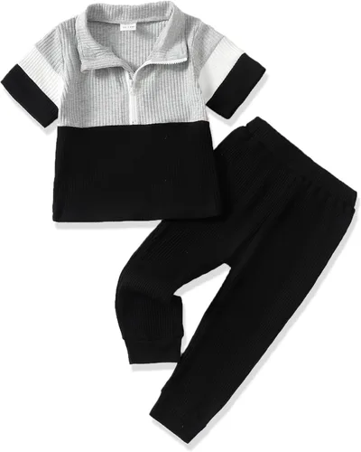 NZRVAWS Toddler Baby Boy Clothes Infant Boy Outfits Short Sleeve Shirt Pants Set 3 6 12 18 24 Months 2T 3T Summer Clothe Gift