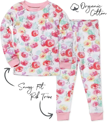 Miniatura 2 de HonestBaby Multipack 2-Piece Pajamas Sleepwear Pjs 100% Organic Cotton for Infant Baby and Toddler Girls