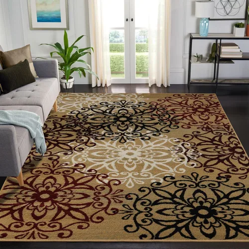 Miniatura 19 de SUPERIOR – Alfombra de área contemporánea de la colección Leigh - Alfombra moderna de 5/16 de pulgada (8 mm) de pelo con diseño de medallón floral