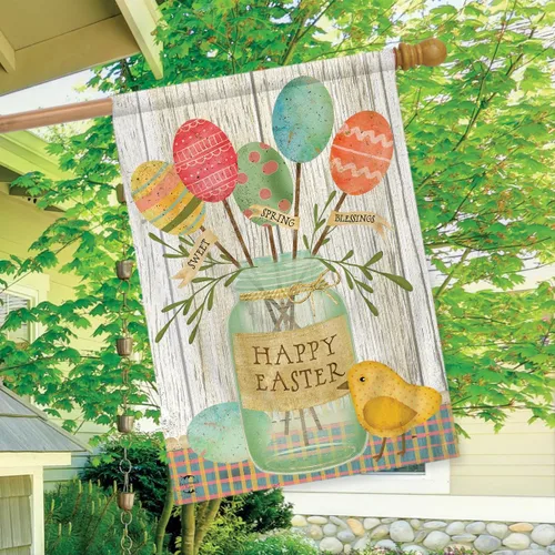 Miniatura 2 de Briarwood Lane Ramo de huevos de primavera Bandera de casa de Pascua 04 - Huevo de primavera