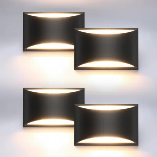 Miniatura 22 de Aipsun Aplique de pared de aluminio moderno LED para interiores, luces de pared interiores, 1 paquete, lámpara de montaje en pared con cable, luz