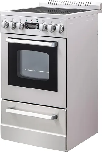 Miniatura 2 de Avanti Cocina Eléctrica Serie ELITE Diseño Compacto, Capacidad de 2 Pies Cúbicos con 4 Quemadores de Serpentín, Puerta de Horno de Vidrio Enmarcado